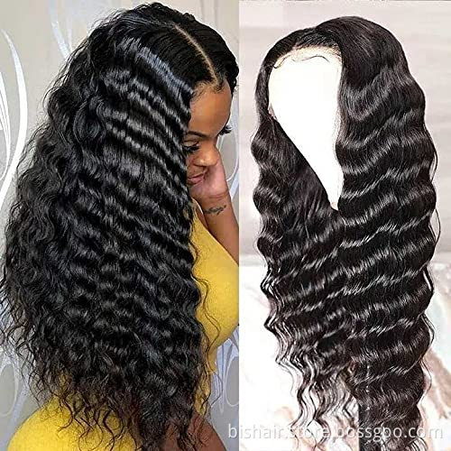 Loose wave 13x4 Lace Real Human Hair Wig 150% Density Brazilian Real Hair Lace Wig Pre-installed Baby Hair Natural Color